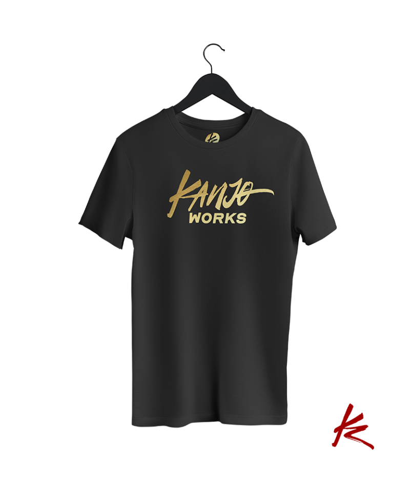 Tričko – KanjoWorks černé GOLD (limited)